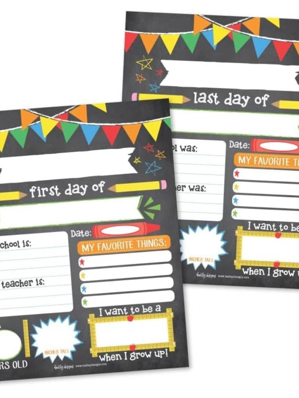 My First Day of School Board - 10pcs Double Sided First and Last Day Boards